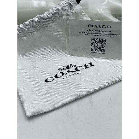 COACH 2 Pair Set Signature Logo C and Crystal Stud Earring Set New With Pouch - Picture 5 of 9